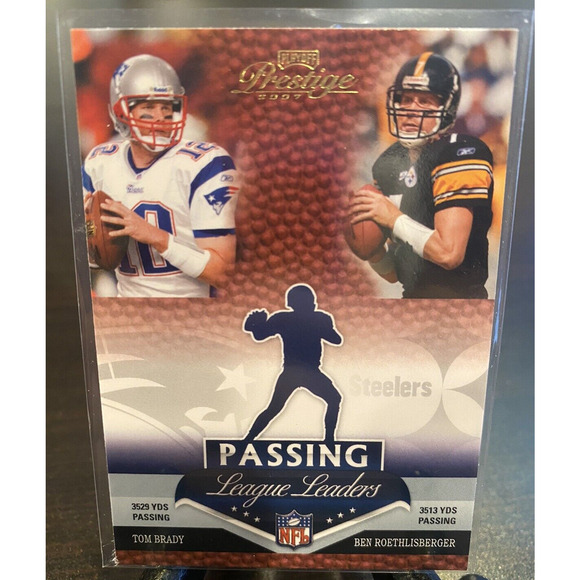 2007 Playoff‎ Prestige Tom Brady / Roethlisberger Passing Leader #LL4 - Picture 1 of 2